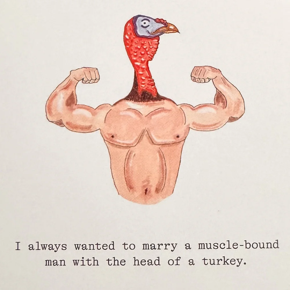 3/$10 Greeting Card Against Humanity - Turkey Head